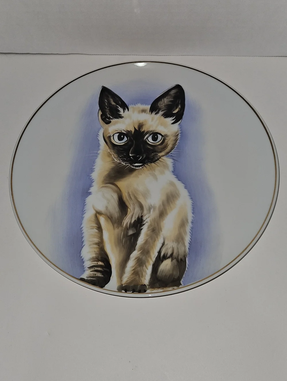 Siamese Cat Decorative Plate - Cream and Brown